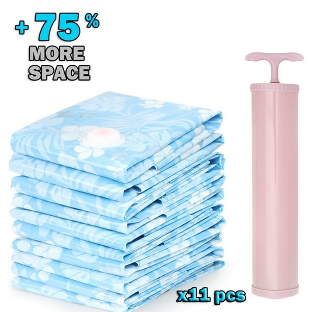 11pcs/set Large Vacuum Storage Space Saver Bags for Blanket Clothes Set w/Pump 11pcs/set Large Vacuum Storage Space Saver Bags for Blanket Clothes Set w/Pump